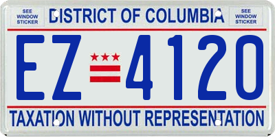 DC license plate EZ4120