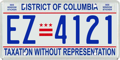 DC license plate EZ4121