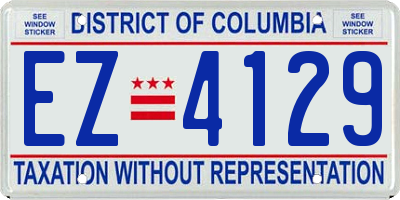 DC license plate EZ4129