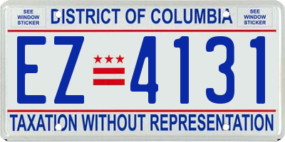 DC license plate EZ4131