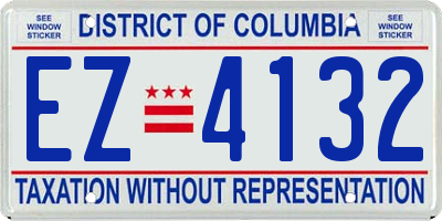 DC license plate EZ4132