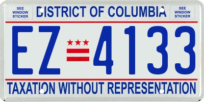 DC license plate EZ4133