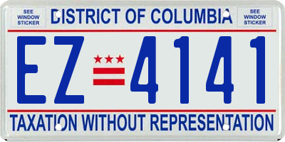 DC license plate EZ4141