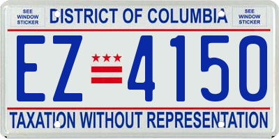 DC license plate EZ4150