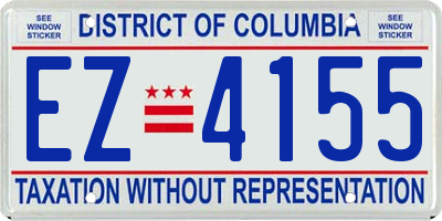 DC license plate EZ4155