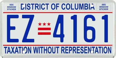 DC license plate EZ4161