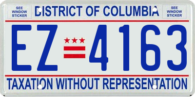 DC license plate EZ4163