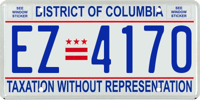 DC license plate EZ4170