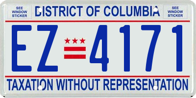 DC license plate EZ4171