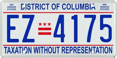 DC license plate EZ4175