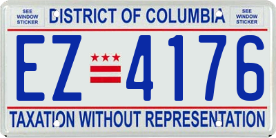 DC license plate EZ4176