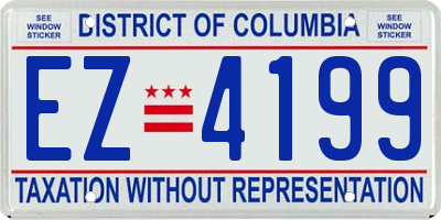 DC license plate EZ4199