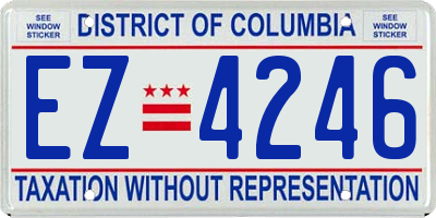 DC license plate EZ4246