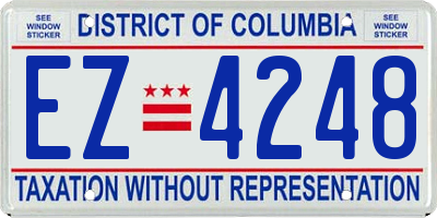 DC license plate EZ4248