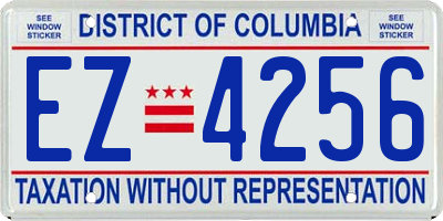 DC license plate EZ4256