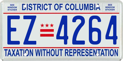 DC license plate EZ4264