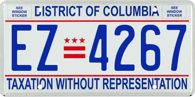 DC license plate EZ4267