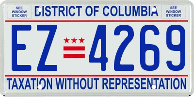 DC license plate EZ4269