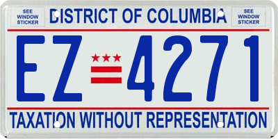DC license plate EZ4271