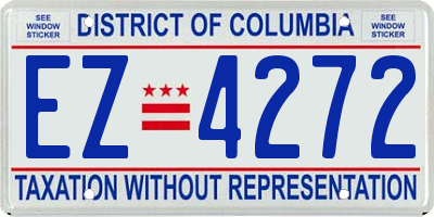 DC license plate EZ4272