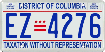 DC license plate EZ4276