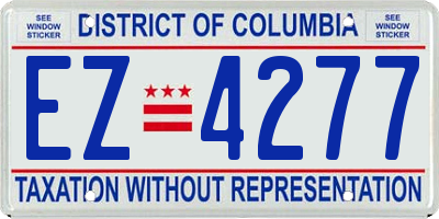 DC license plate EZ4277