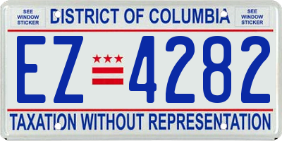 DC license plate EZ4282