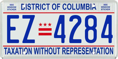 DC license plate EZ4284