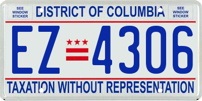 DC license plate EZ4306