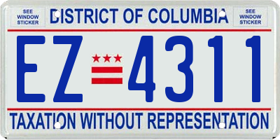 DC license plate EZ4311