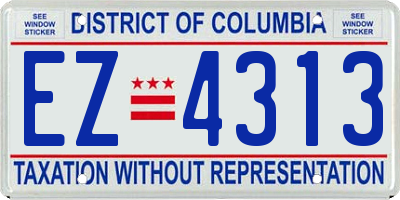 DC license plate EZ4313