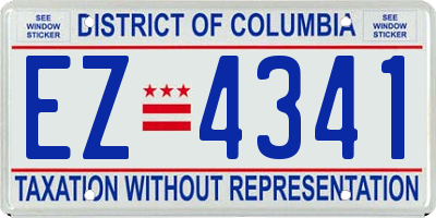 DC license plate EZ4341