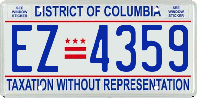 DC license plate EZ4359