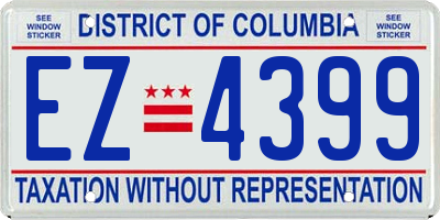 DC license plate EZ4399