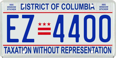 DC license plate EZ4400