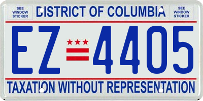 DC license plate EZ4405