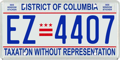 DC license plate EZ4407