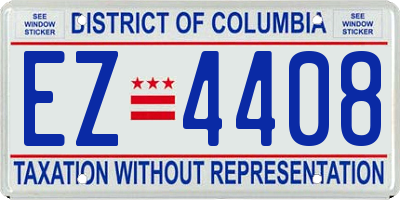 DC license plate EZ4408