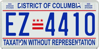 DC license plate EZ4410