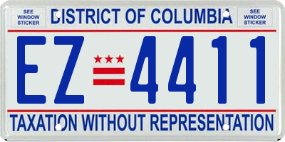 DC license plate EZ4411