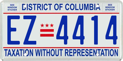 DC license plate EZ4414