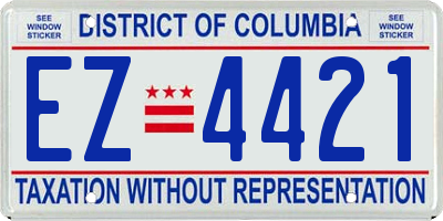 DC license plate EZ4421