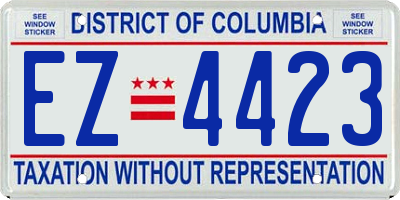 DC license plate EZ4423