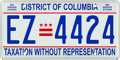 DC license plate EZ4424