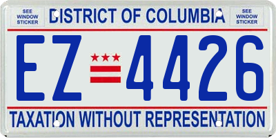 DC license plate EZ4426