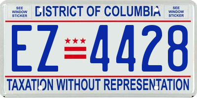 DC license plate EZ4428