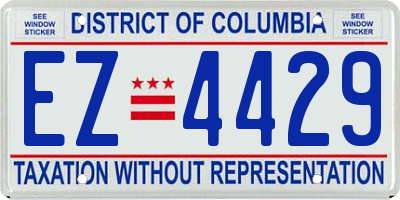 DC license plate EZ4429