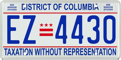 DC license plate EZ4430