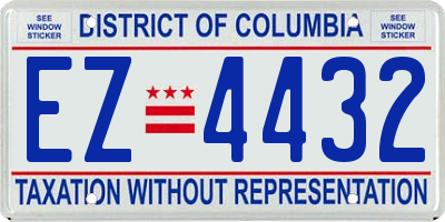 DC license plate EZ4432