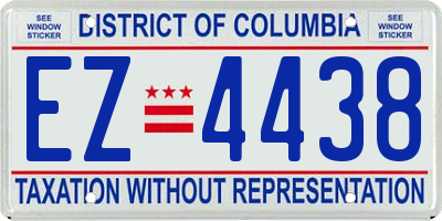 DC license plate EZ4438